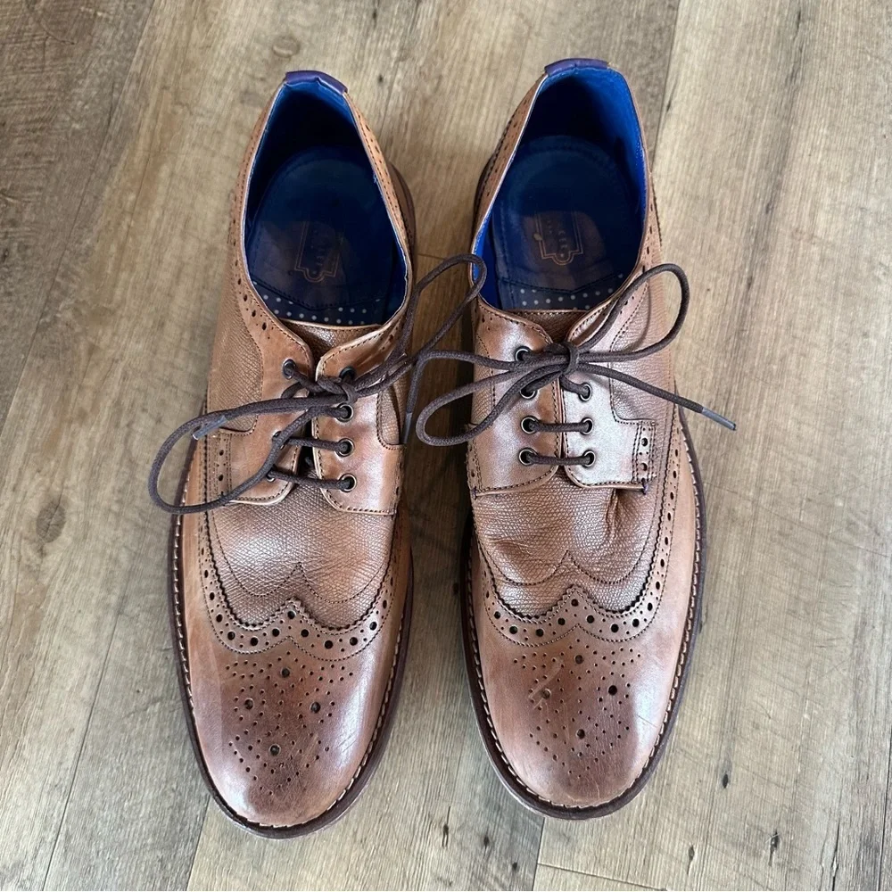 Ted Baker Cassiuss 3 Leather Wingtip Oxfords